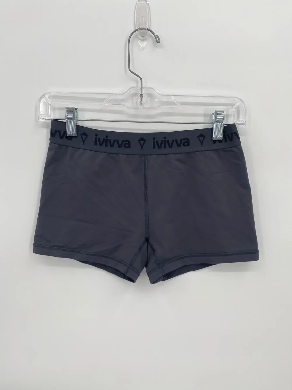 Ivivva Kids Lululemon Gray Tight Shorts Boyshort Tumble Athletic Girls Size 14